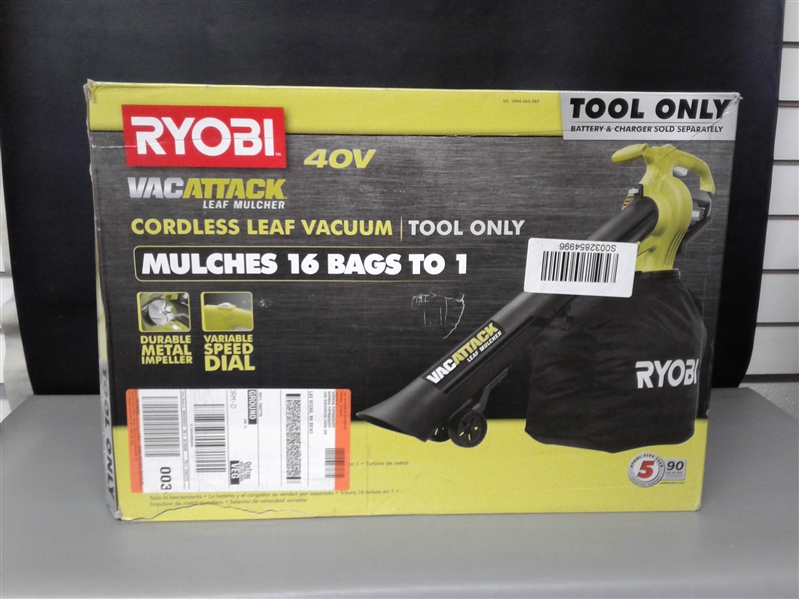  RYOBI 40-Volt Lithium-Ion Cordless Battery Leaf Vacuum/Mulcher (Tool Only)