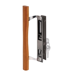 Prime-Line Flush Mounted Keyed Internal Hook Latch Mechanism with Wood Pull Handle