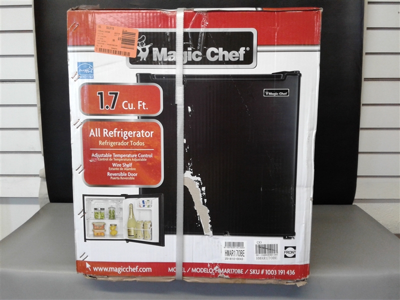 Magic Chef 1.7 cu. ft. Freezerless Mini Fridge in Black