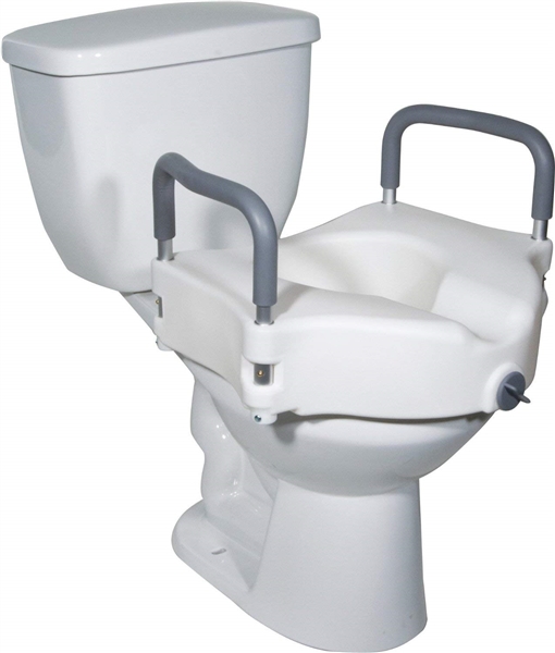 VAUNN MEDICAL ELEVATED TOILET SEAT WITH ARMS