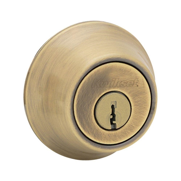 Kwikset 660 Series Antique Brass Single Cylinder Deadbolt