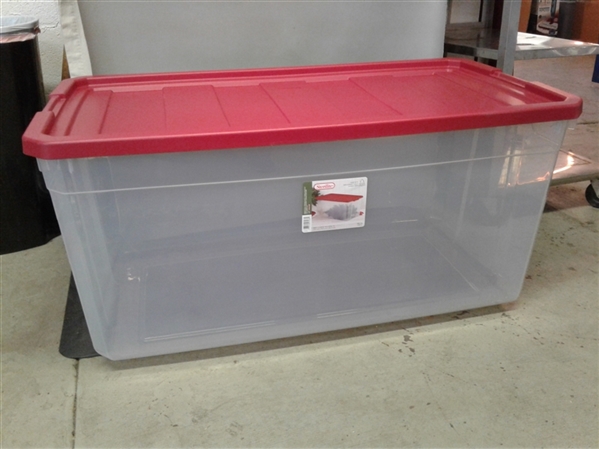 Sterilite 50 Gal. Stacker Box Red