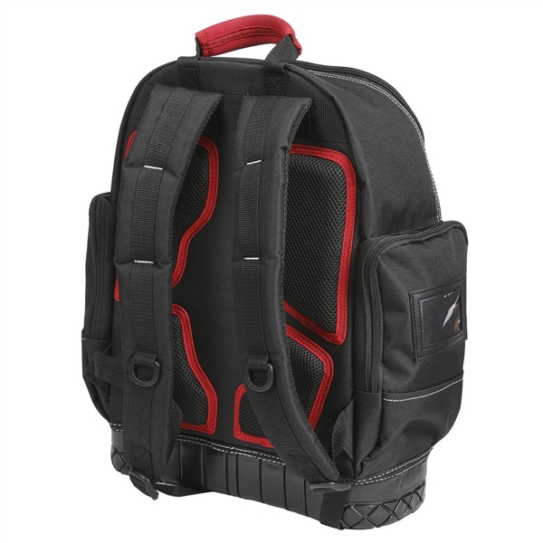 Husky 18 in. Rubber Bottom Tool Backpack in Red