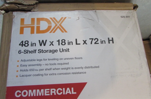 HDX 48 in. W x 72 in. H x 18 in. D Decorative Wire Chrome Heavy Duty Shelving Unit