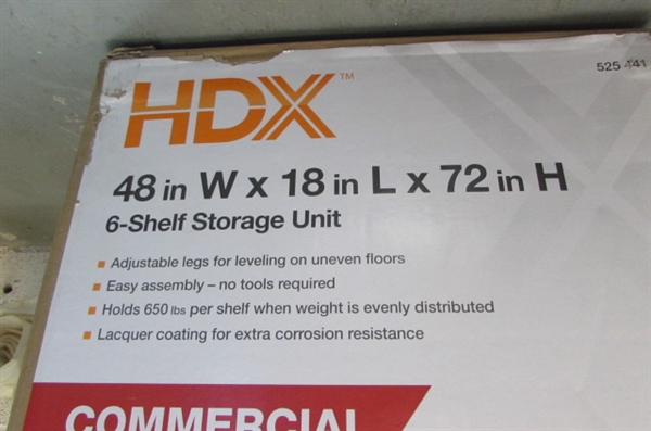 HDX 48 in. W x 72 in. H x 18 in. D Decorative Wire Chrome Heavy Duty Shelving Unit