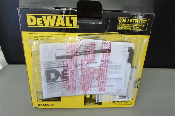 DEWALT 30 Amp Multi Bank Battery Charger with 80 Amp Engine Start