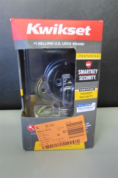 Kwikset Uptown Low Profile Iron Black Round Single Cylinder Contemporary Deadbolt with Smart Key Security