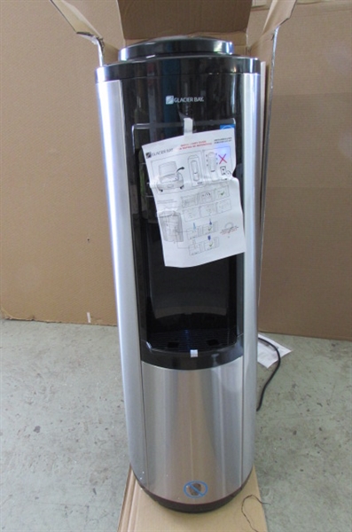 Glacier Bay 3 Gal. or 5 Gal. Hot, Room and Cold Water Dispenser in Black and Stainless Steel