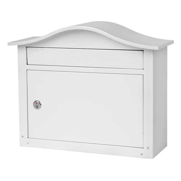 Architectural Mailboxes Saratoga White Wall-Mount Lockable Mailbox *No Key*