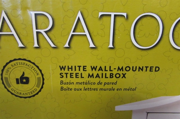 Architectural Mailboxes Saratoga White Wall-Mount Lockable Mailbox *No Key*