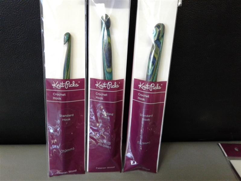 Knit Picks Caspian Wood Regular and Interchangeable Crochet Hook Set