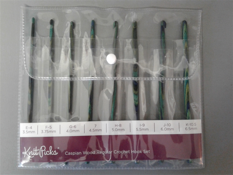 Knit Picks Caspian Wood Regular and Interchangeable Crochet Hook Set