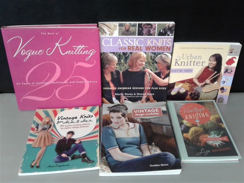 Knitting: Vintage Knitting, Vogue Knitting, Classic Knits etc.