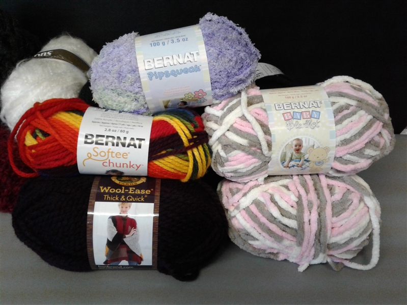 Yarn: Chunky and Specialty Yarns 30+ Skeins