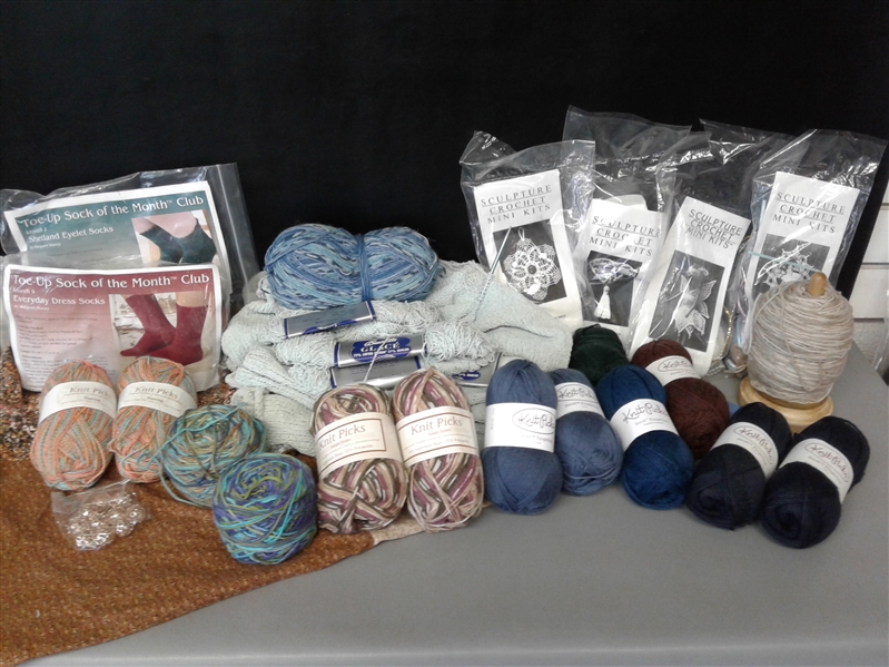 Yarn: Sock Yarn and Crochet Kits