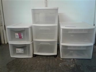 Sterilite Rolling Storage Cart and 4 Single Drawers