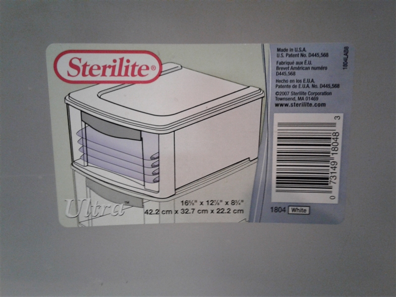 Sterilite Rolling Storage Cart and 4 Single Drawers