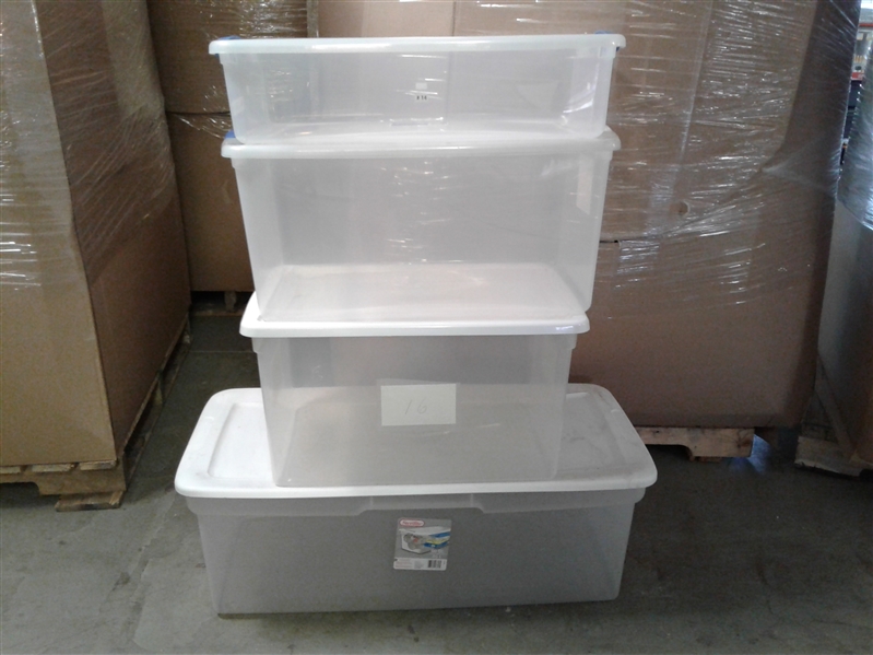 4 Sterilite Storage Totes