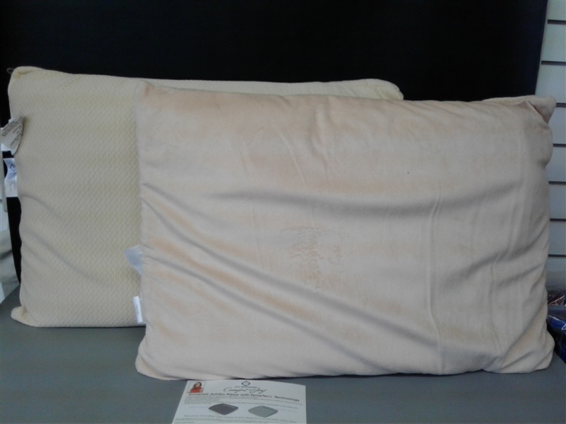 Joy Mangano Comfort & Joy Universal Jumbo Pillow 2 PK