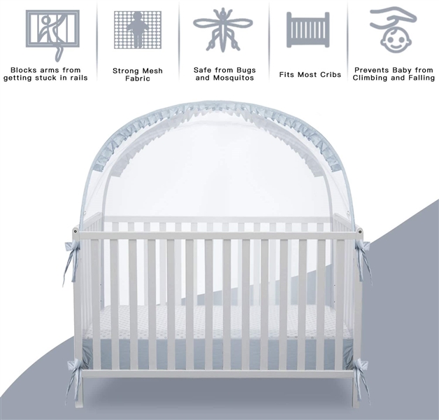 RUNNZER Baby Crib Safety Pop Up Tent