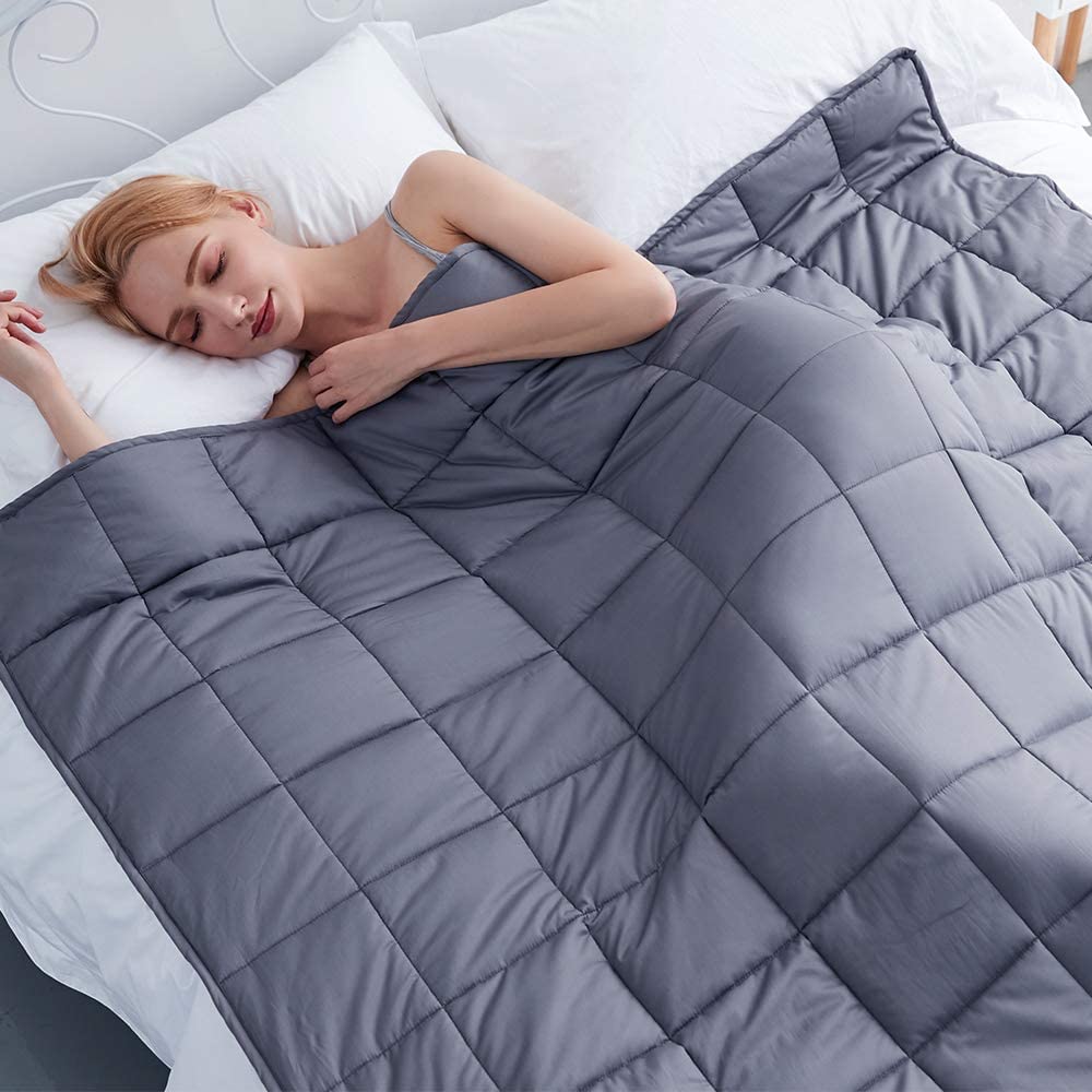 Lot Detail - GSLE Weighted Blanket (Grey, 60"x80" Queen Size 20 lbs)
