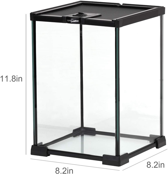 ReptiZoo Mini Reptile Glass Terrarium Tank Full View Mini Reptile Glass Habitat