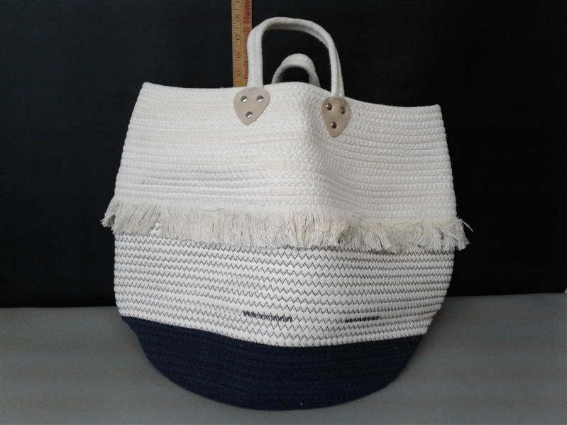 Ivory & Blue Tote Bag