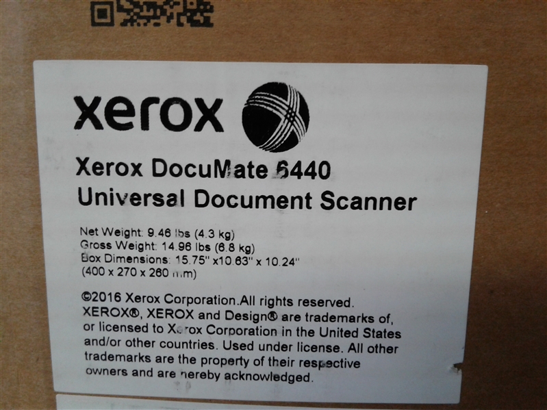 Lot Detail - Xerox Documate 6440 Duplex Color Document Scanner