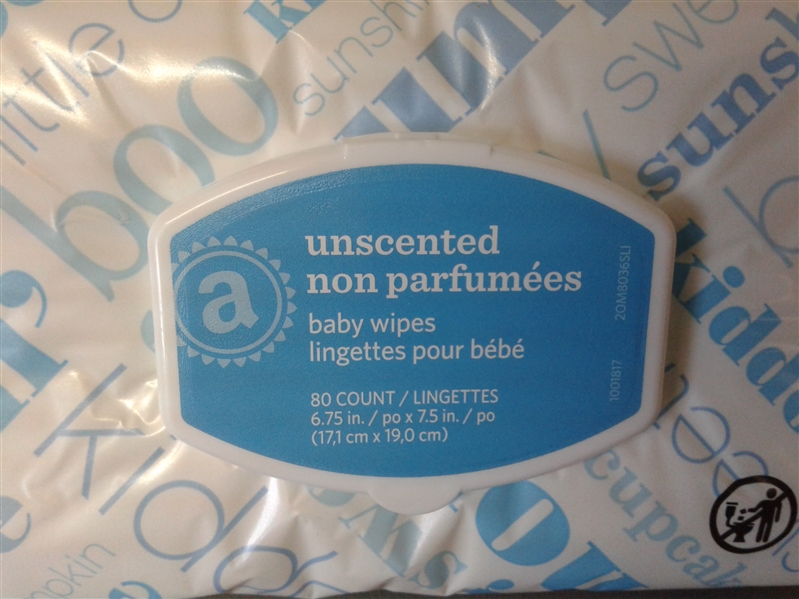 Amazon Elements Baby Wipes, Unscented, 480 Count, Flip-Top Packs