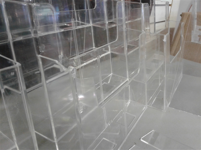 Clear Acrylic 4-Tier Brochure Holder 4 PK