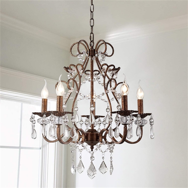 Saint Mossi Modern K9 Crystal Raindrop Chandelier 