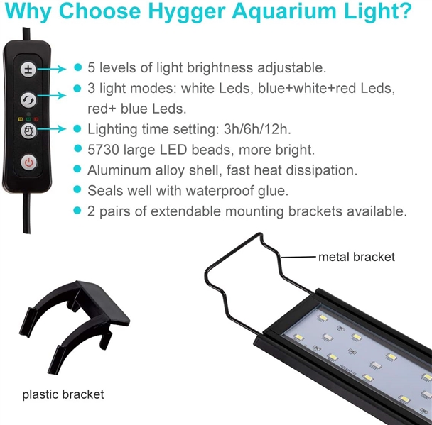 Hygger Full Spectrum Extendable Aquarium Light 