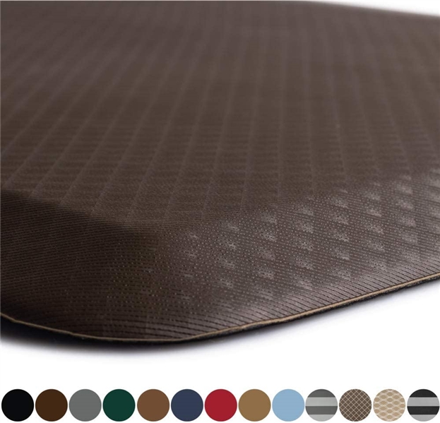 Kangaroo Original Standing Mat Kitchen Rug, Anti Fatigue Comfort Flooring, Phthalate Free, Commercial Grade Pads, Waterproof, Ergonomic Floor Pad for Office Stand Up Desk, 39x20, Brown