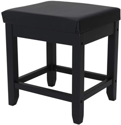 IWELL Large Vanity Stool with Solid Wood Legs