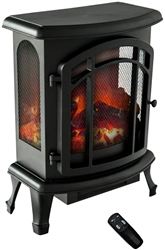 FLAME&SHADE Electric Wood Stove Fireplace Heater 21" 
