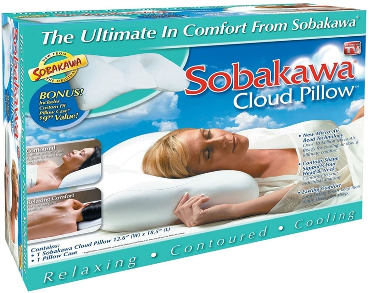 Sobakawa Cloud Cool micro bead Bed Pillow AS SEEN ON TV