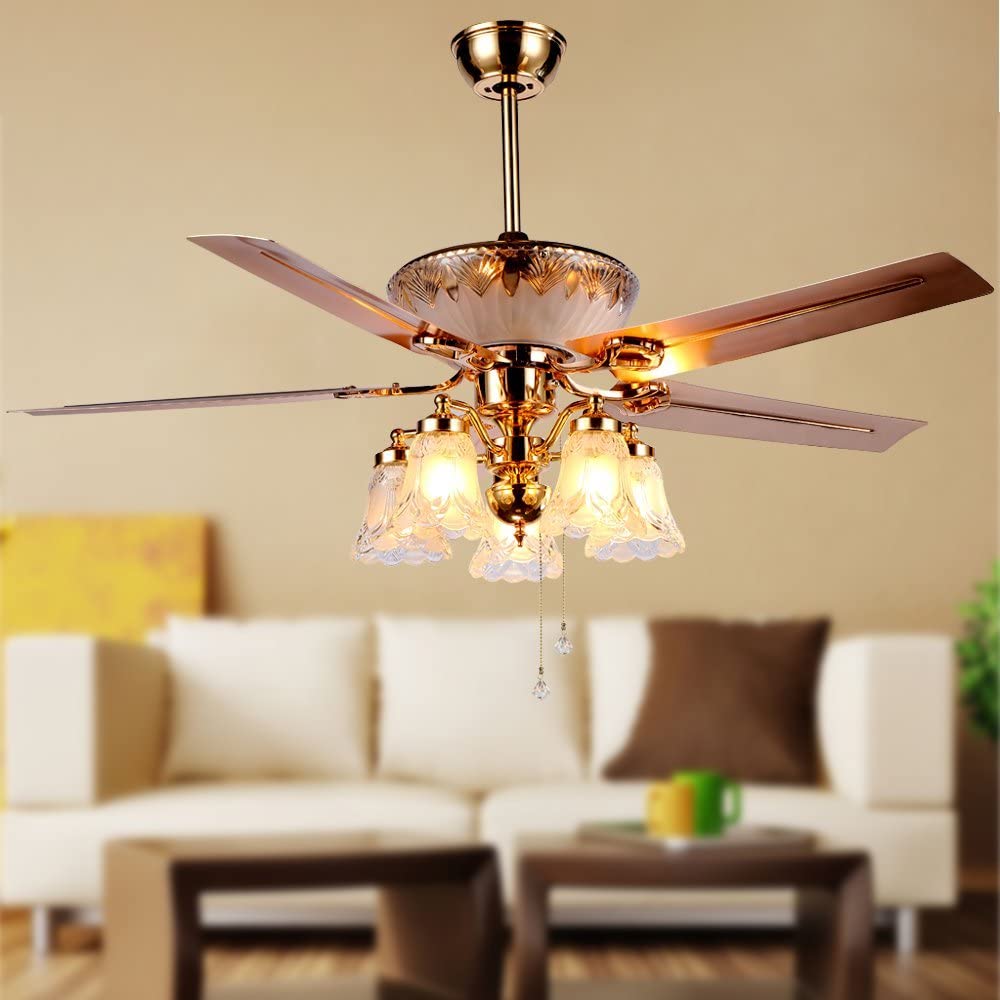 Lot Detail Ceiling Fan With Light Rose Gold