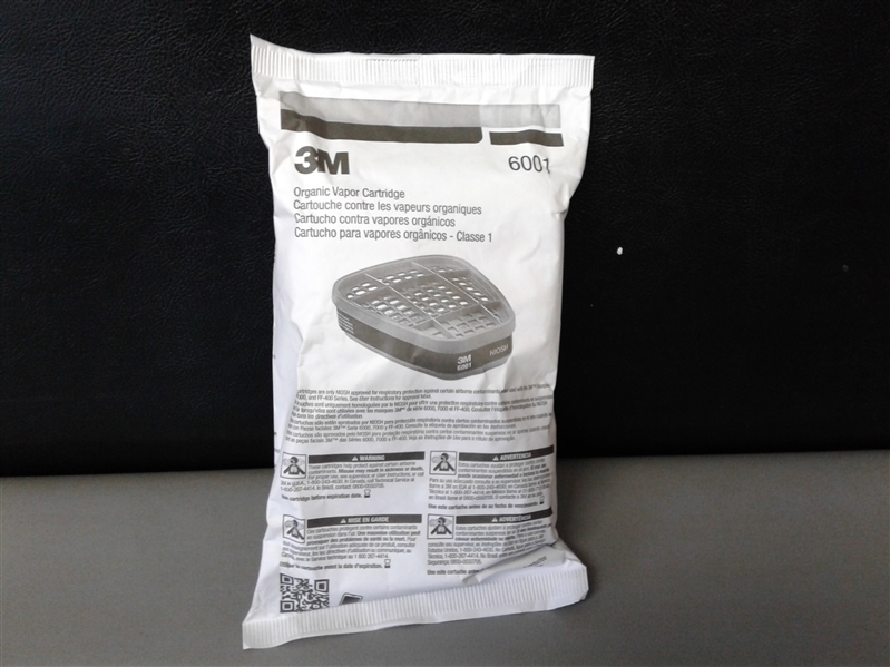 3M 6001 Organic Vapor Replacement Cartridge, 1-Pair