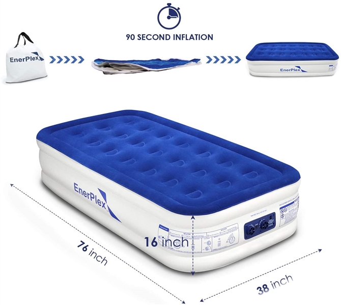 EnerPlex Twin Air Mattress with Built in Pump