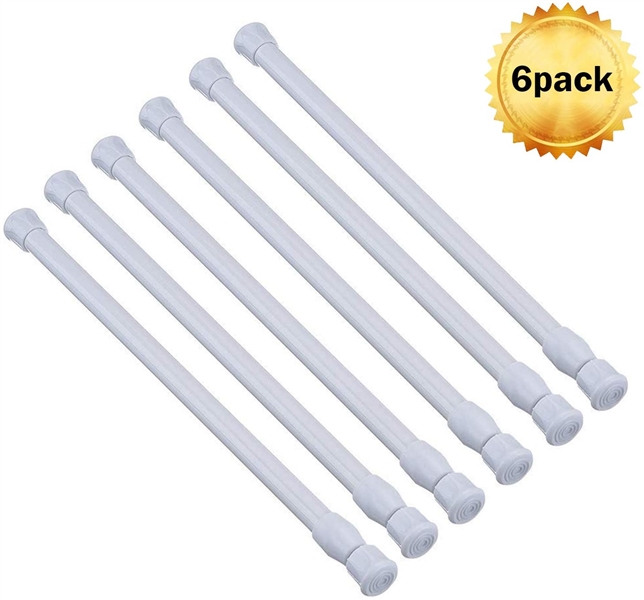 6PCS Tension Rods Spring Rod 28 to 48 inch 