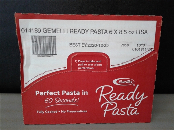 Barilla Fully Cooked Ready Pasta, Gemelli, 8.5 Ounce Pack of 6