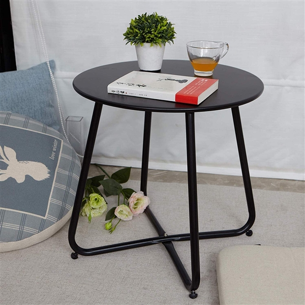 Grand Patio Steel Patio Side Table, Weather Resistant 