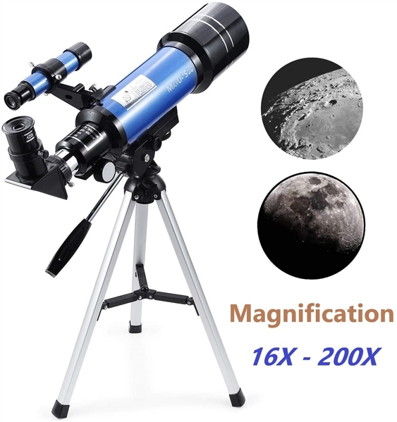  MaxUSee 70mm Refractor Telescope with Tripod & Finder Scope