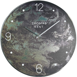 Thomas Kent 20" Earth Pattern Wall Clock with Aluminum Alloy Frame