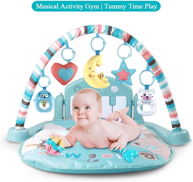 Baby Gym Toys & Activity Play Mat, Kick and Play Piano Gym Center with Music and Lights, Electronic Learning Toys for Infants, Toddlers, Newborn, Girls and Boys Ages 1 to 36 Months
