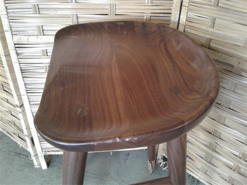 Solid Walnut - Randle Tractor Counter Stool $599 Made in USA