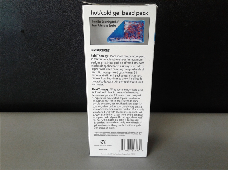WellWear Hot/Cold Reusable Gel Bead Pack