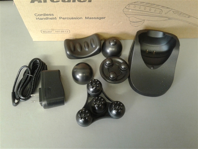 Arealer Cordless Hand held Massager with Rechargeable Battery