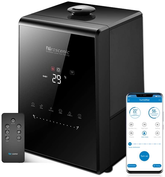 Proscenic 807C Humidifiers with App & Alexa Control, Warm and Cool Mist