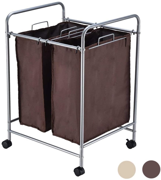 Laundry Sorter Cart 2 Bag